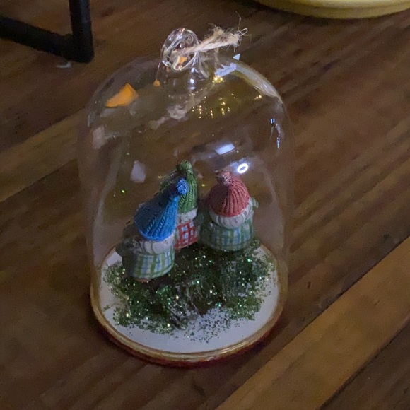 Pottery Barn Christmas Holiday Triple Gnome Cloche Ornament 🎄 - Picture 6 of 14